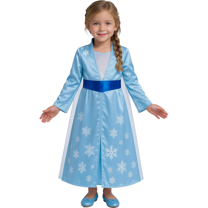 Disfraz Princesa del Hielo Elsa para niña, 3-4 años