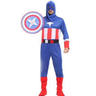 Disfraz Capitán América para adulto, talla M (165-175 cm)