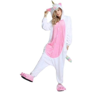 Pijama y disfraz Unicornio Dorado para adulto, talla M/L (168-178 cm)