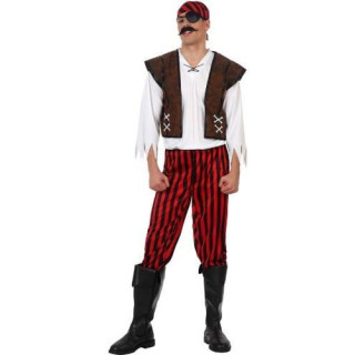 Disfraz Pirata para hombre, talla única M/L