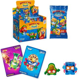 SUPERTHINGS Power Super Card Game Two Pack, 20 sobres con 2 figuras y 2 cartas por sobre
