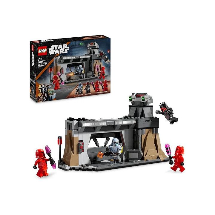 LEGO Star Wars The Mandalorian 75386, Batalla entre Paz Vizsla y Moff Gideon con minifiguras, 7+ años