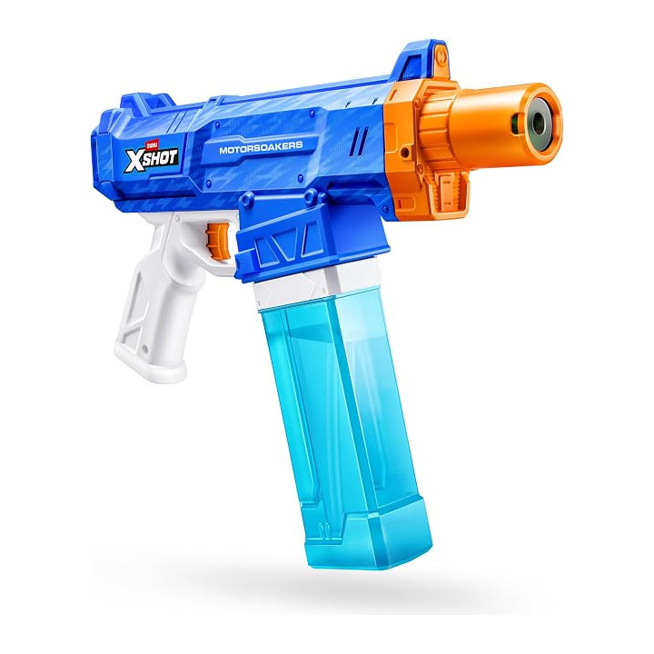 ZURU XSHOT Water Turbo Stream Motor Soaker, lanzador de agua motorizado Fast-Fill con LED, alcance 9 m, 8+ años
