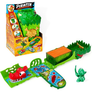 PIRATIX Beast Fortress Crocodile, fortaleza cocodrilo con figura Color Reveal exclusiva y accesorio