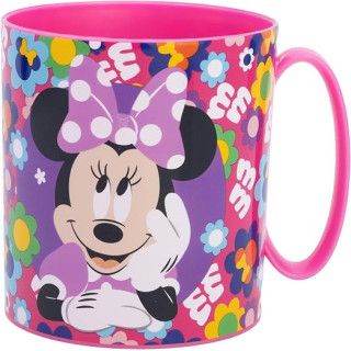 Stor Taza Infantil de Plástico Minnie Mouse 390ml - Apta para Microondas, Resistente para Niños