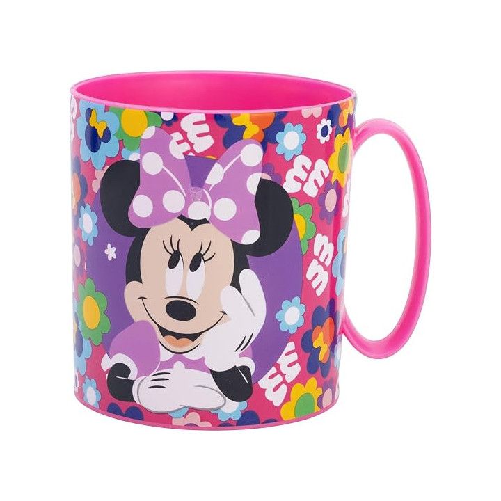 Stor Taza Infantil de Plástico Minnie Mouse 390ml - Apta para Microondas, Resistente para Niños