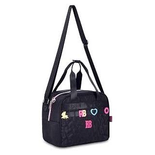 Clio Style bolsa de almuerzo térmica portátil, correa regulable para el hombro, Preto (negro)