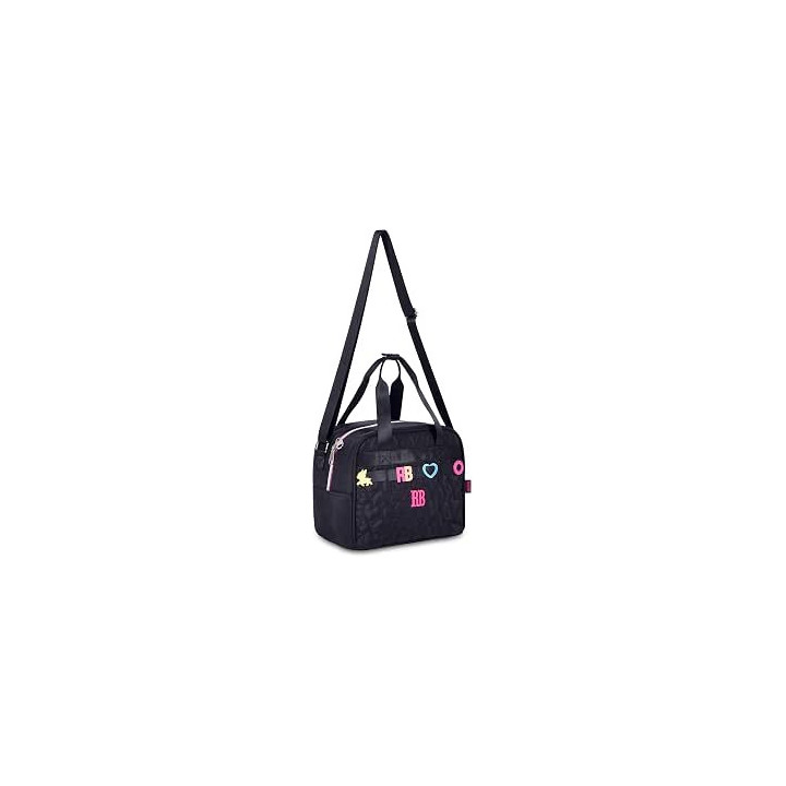 Clio Style bolsa de almuerzo térmica portátil, correa regulable para el hombro, Preto (negro)