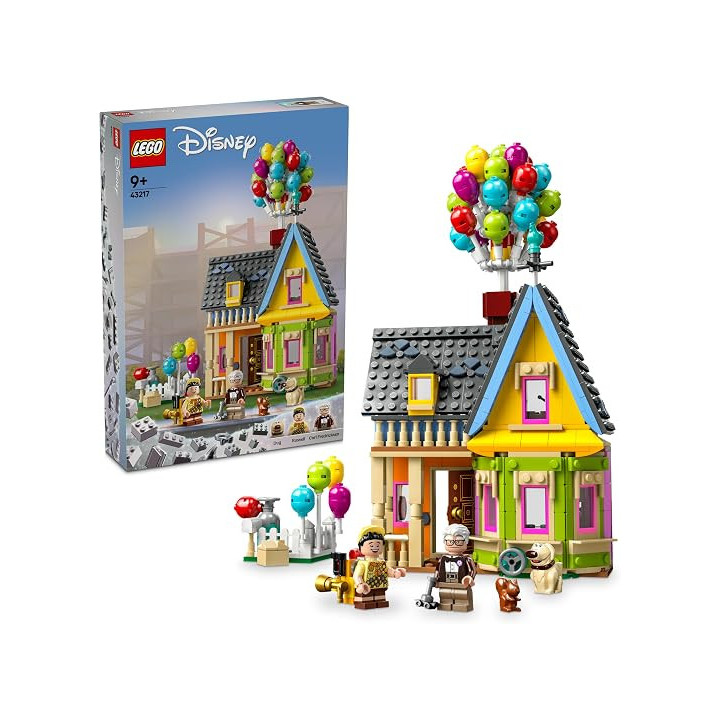 LEGO Disney Pixar Casa de Up 43217, 100 aniversario, figuras de Carl y Russell, 598 piezas, 9+ años