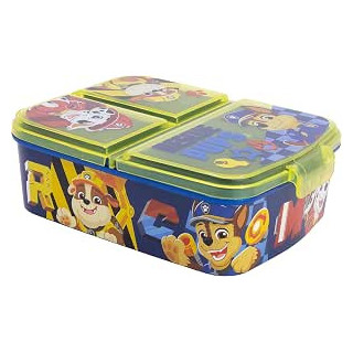 Stor Sandwichera Infantil Patrulla Canina con 3 Compartimentos 2156ml - Fiambrera Escolar Resistente para Niños