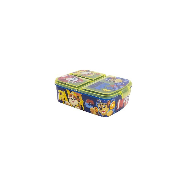 Stor Sandwichera Infantil Patrulla Canina con 3 Compartimentos 2156ml - Fiambrera Escolar Resistente para Niños