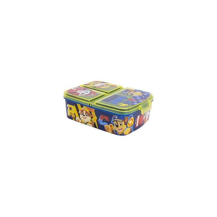 Stor Sandwichera Infantil Patrulla Canina con 3 Compartimentos 2156ml - Fiambrera Escolar Resistente para Niños