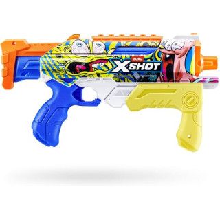 ZURU XSHOT Water Bob Esponja Hyperload, lanzador de agua de llenado rápido, 500 ml, alcance 10 m, 5+ años