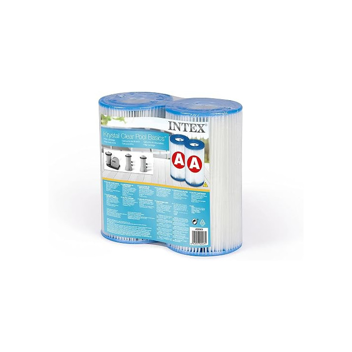 Intex 29002 - Cartucho para filtros para piscinas, 2 unidades, Color Neutro