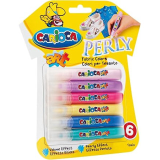 Carioca Pearly - Juego de rotuladores para tela (6 unidades)