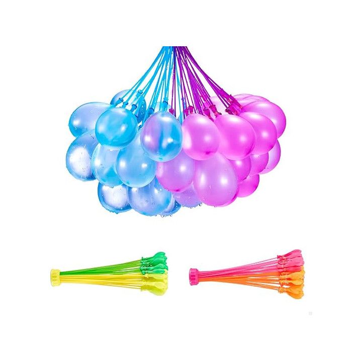 ColorBaby 47134 Bunch O Balloons, 100 globos de agua con hinchador y llenado rápido en 60 segundos