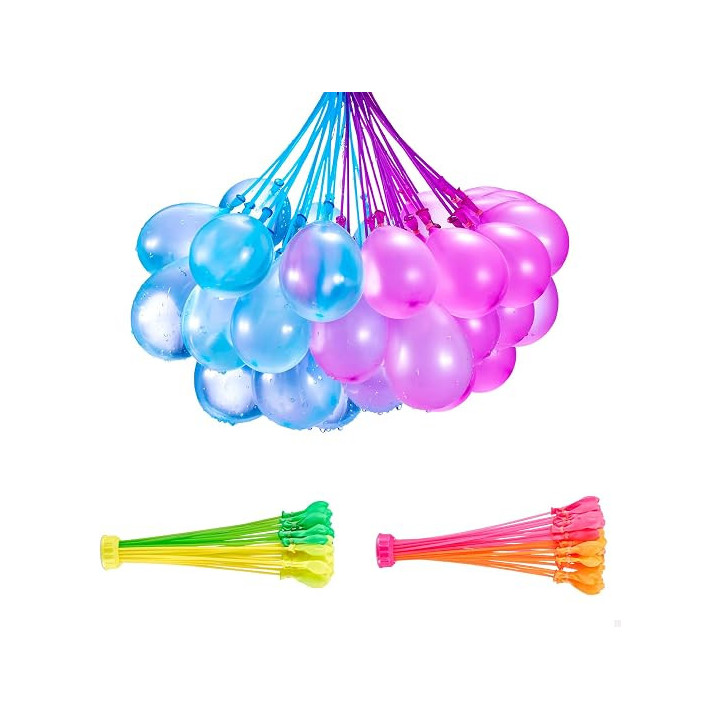 ColorBaby 47134 Bunch O Balloons, 100 globos de agua con hinchador y llenado rápido en 60 segundos