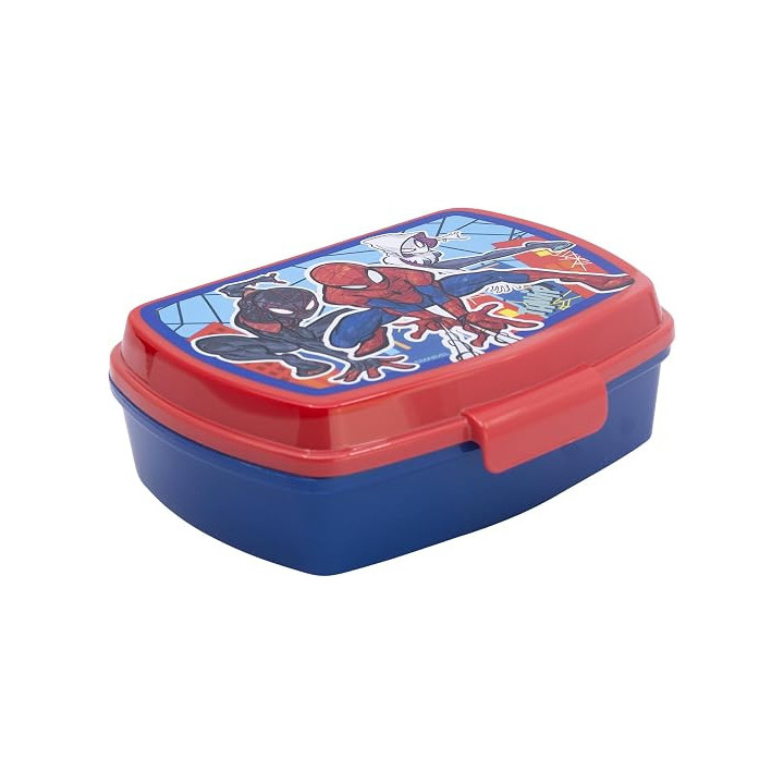 Stor Sandwichera Infantil Spider-Man, Fiambrera Rectangular 1333ml, Material Resistente, Ideal para Colegio y Merienda