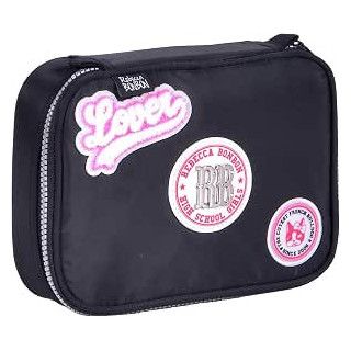 Clio Style x Rebecca Bonbon, estuche para lápices de gran capacidad, negro