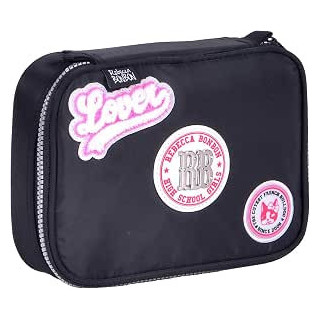 Clio Style x Rebecca Bonbon, estuche para lápices de gran capacidad, negro