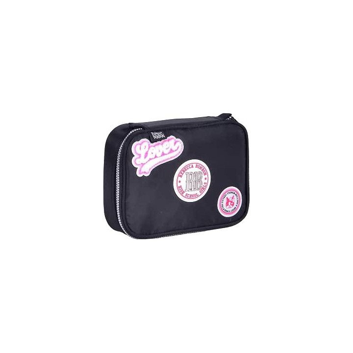 Clio Style x Rebecca Bonbon, estuche para lápices de gran capacidad, negro