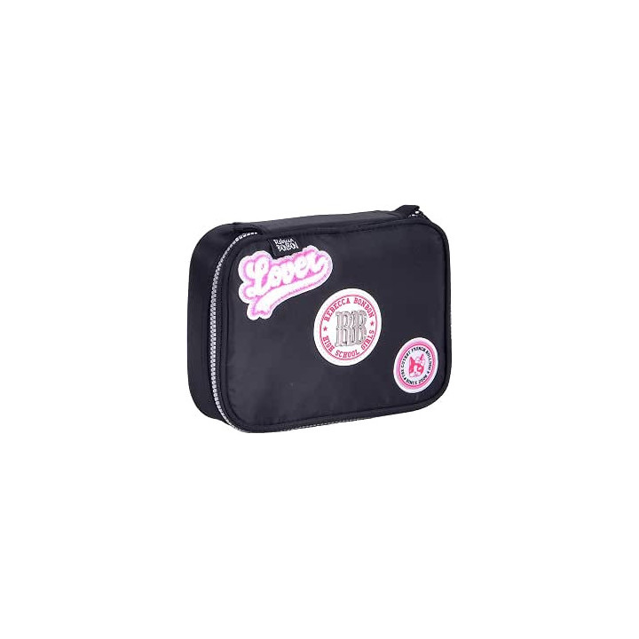 Clio Style x Rebecca Bonbon, estuche para lápices de gran capacidad, negro