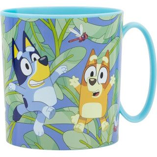 Stor Taza Infantil de Plástico Bluey 390ml - Apta para Microondas, Resistente para Niños