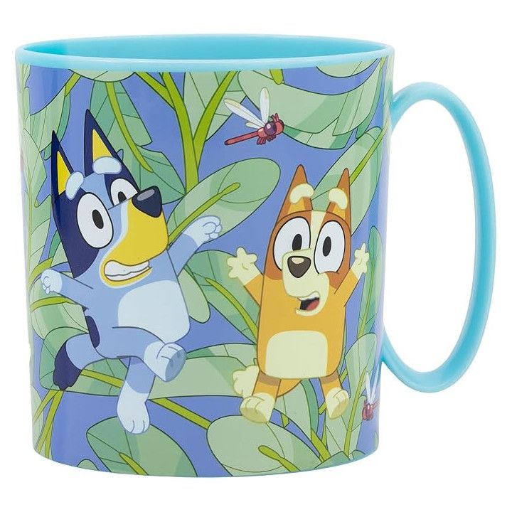 Stor Taza Infantil de Plástico Bluey 390ml - Apta para Microondas, Resistente para Niños