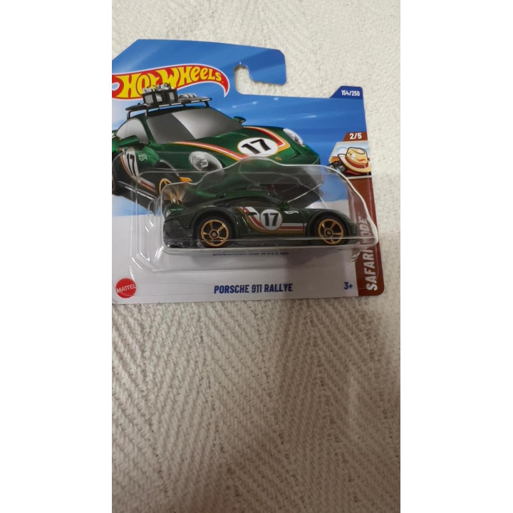 Hot Wheels HYW87,154/250 Porsche 911 Rallye, coche a escala 1:64, colección 2025