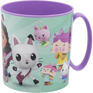 Stor Taza Infantil de Plástico La Casa De Muñecas De Gabby 390ml - Apta para Microondas, Resistente para Niños