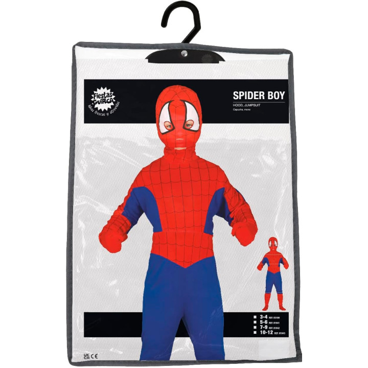 Fiestas Guirca Disfraz Spider Boy para niño, 10-12 años