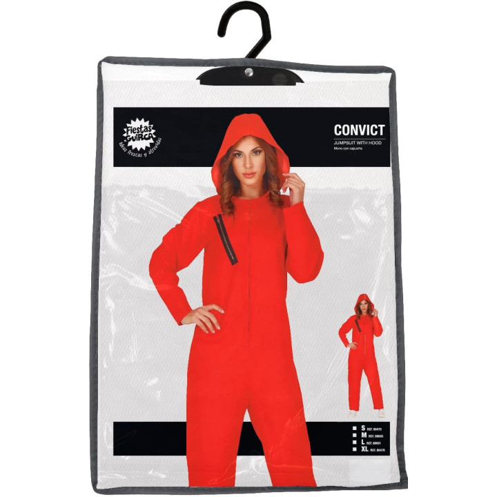 Disfraz Mono Ladrón rojo para mujer, talla XL (44-46)