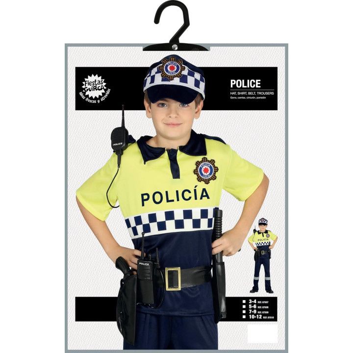 Disfraz de Policía Local para niño M-(7/9 años)