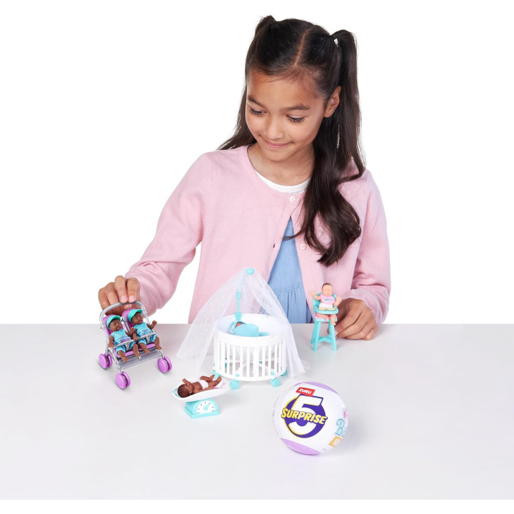 ZURU My Mini Baby Serie 2, cápsula sorpresa coleccionable con bebé realista en miniatura, kit de juego y accesorios