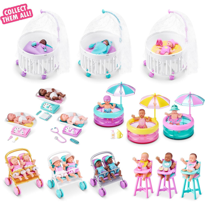 ZURU My Mini Baby Serie 2, cápsula sorpresa coleccionable con bebé realista en miniatura, kit de juego y accesorios
