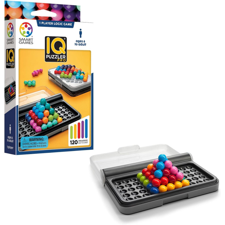 SmartGames IQ Puzzler Pro, rompecabezas con 120 desafíos, 1 jugador, desde 6 años