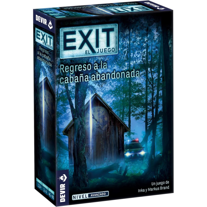 Devir Exit: Regreso de la Cabaña Abandonada, juego de mesa escape room en español, BGEXIT21SP