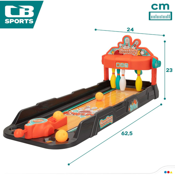 Colorbaby CB Sports 49837 - Mini bolera de mesa con 3 bolas