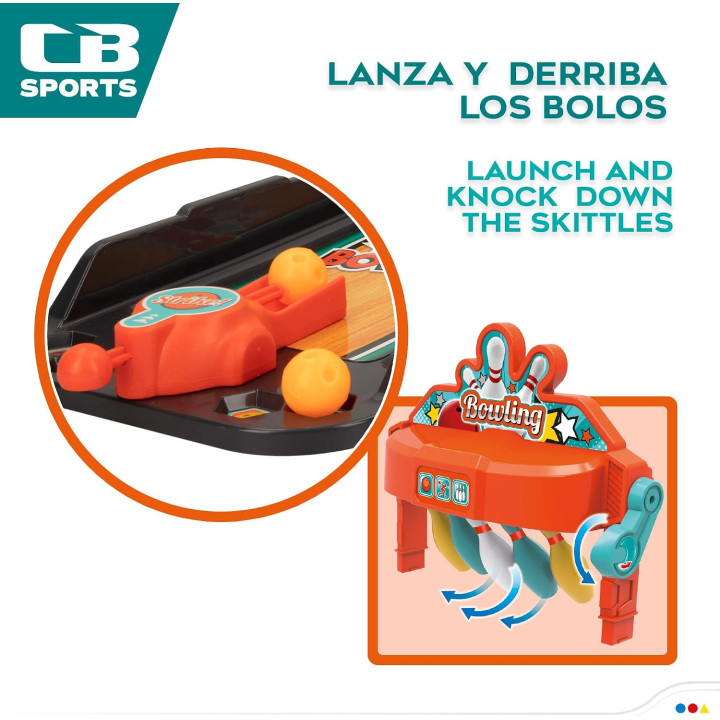 Colorbaby CB Sports 49837 - Mini bolera de mesa con 3 bolas
