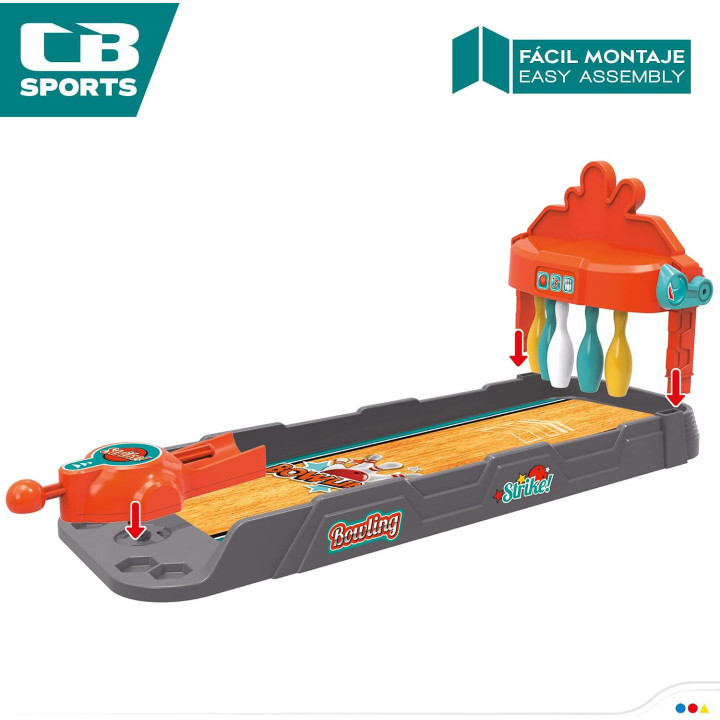 Colorbaby CB Sports 49837 - Mini bolera de mesa con 3 bolas