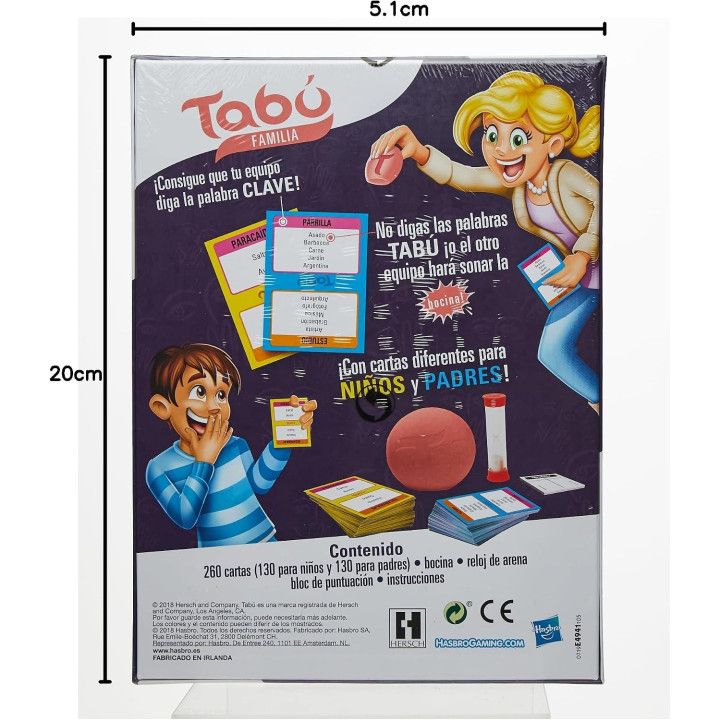Hasbro Gaming- Taboo Familia Juego de Mesa, Multicolor (E4941105)