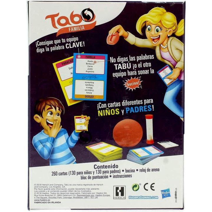 Hasbro Gaming- Taboo Familia Juego de Mesa, Multicolor (E4941105)