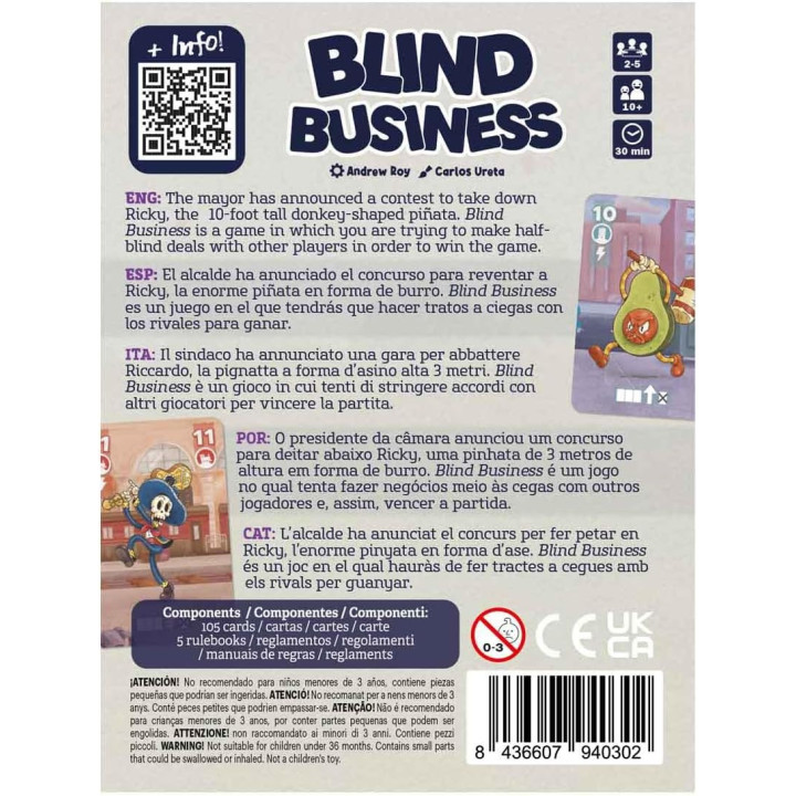 Devir Blind Business - Juego de cartas de faroleo, Devir Pocket