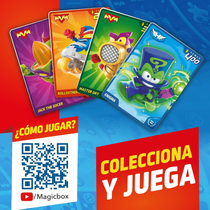 SUPERTHINGS Power Super Card Game Two Pack, 20 sobres con 2 figuras y 2 cartas por sobre