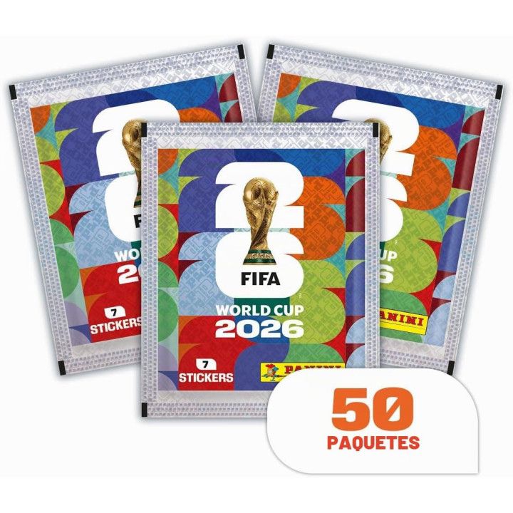 Panini - Colección oficial de pegatinas de la Copa Mundial de la FIFA 2026™ (Caja con 50 sobres)