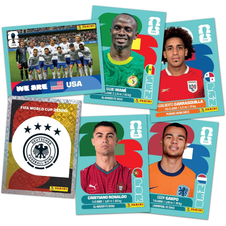 Panini - Colección oficial de pegatinas de la Copa Mundial de la FIFA 2026™ (Caja con 50 sobres)