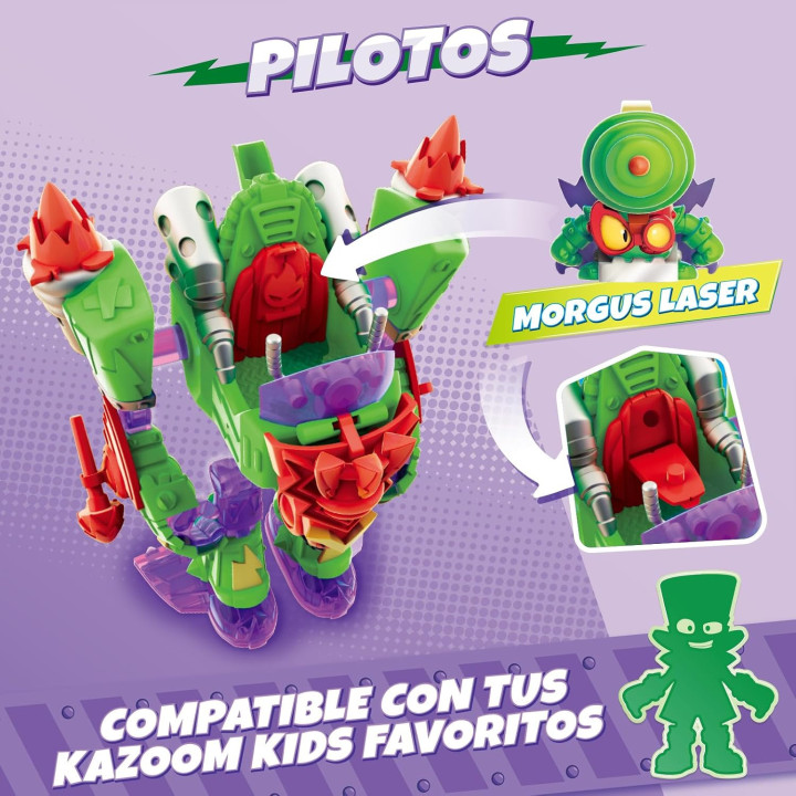 SUPERTHINGS Turbo Warrior Speed. Robot Villano transformable.