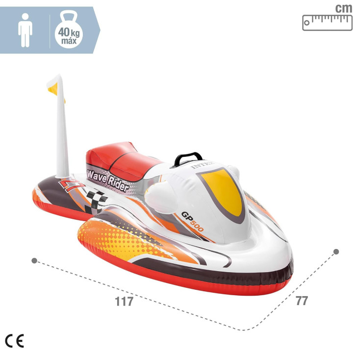 Intex 57520 - Moto acuática hinchable infantil de 117 × 77 cm