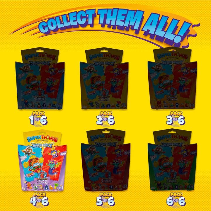 SuperThings Rescue Force - Pack 4 de 6 con 4 figuras y Rescue Jet