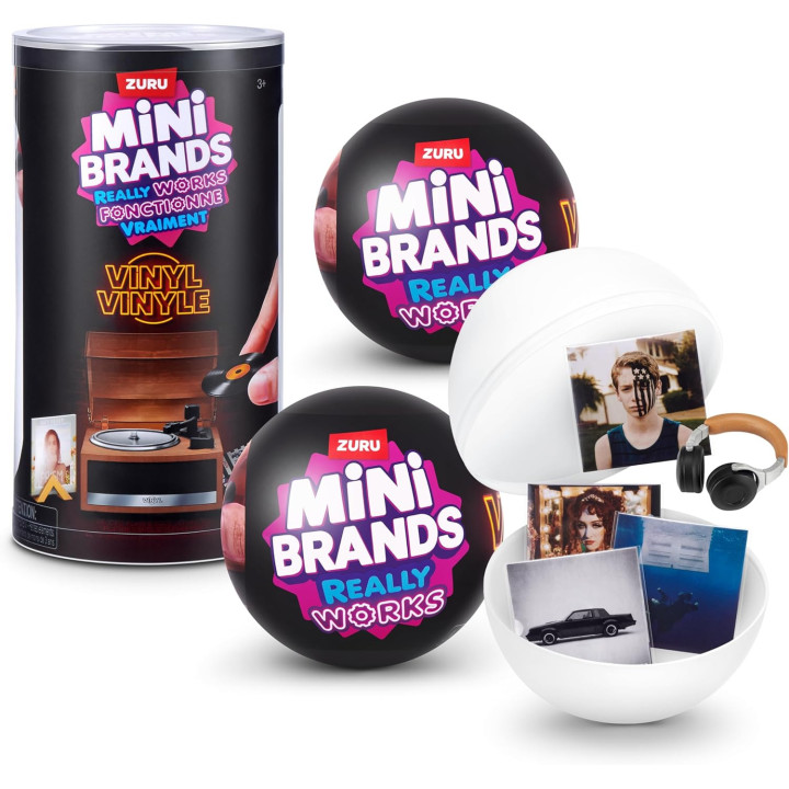 ZURU Mini Brands Mini Vinyls Serie 1, pack de 2 cápsulas